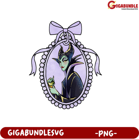 Maleficent Fairy Tale Portrait PNG Download for Craft Projects