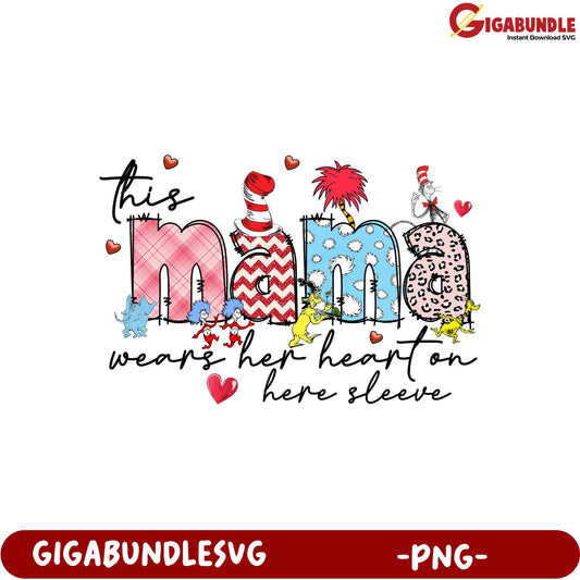 Mama Heart SVG PNG Sublimation
