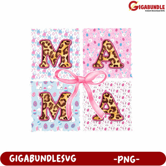 Mama Leopard Print Design PNG for Mother's Day Crafts and Gifts