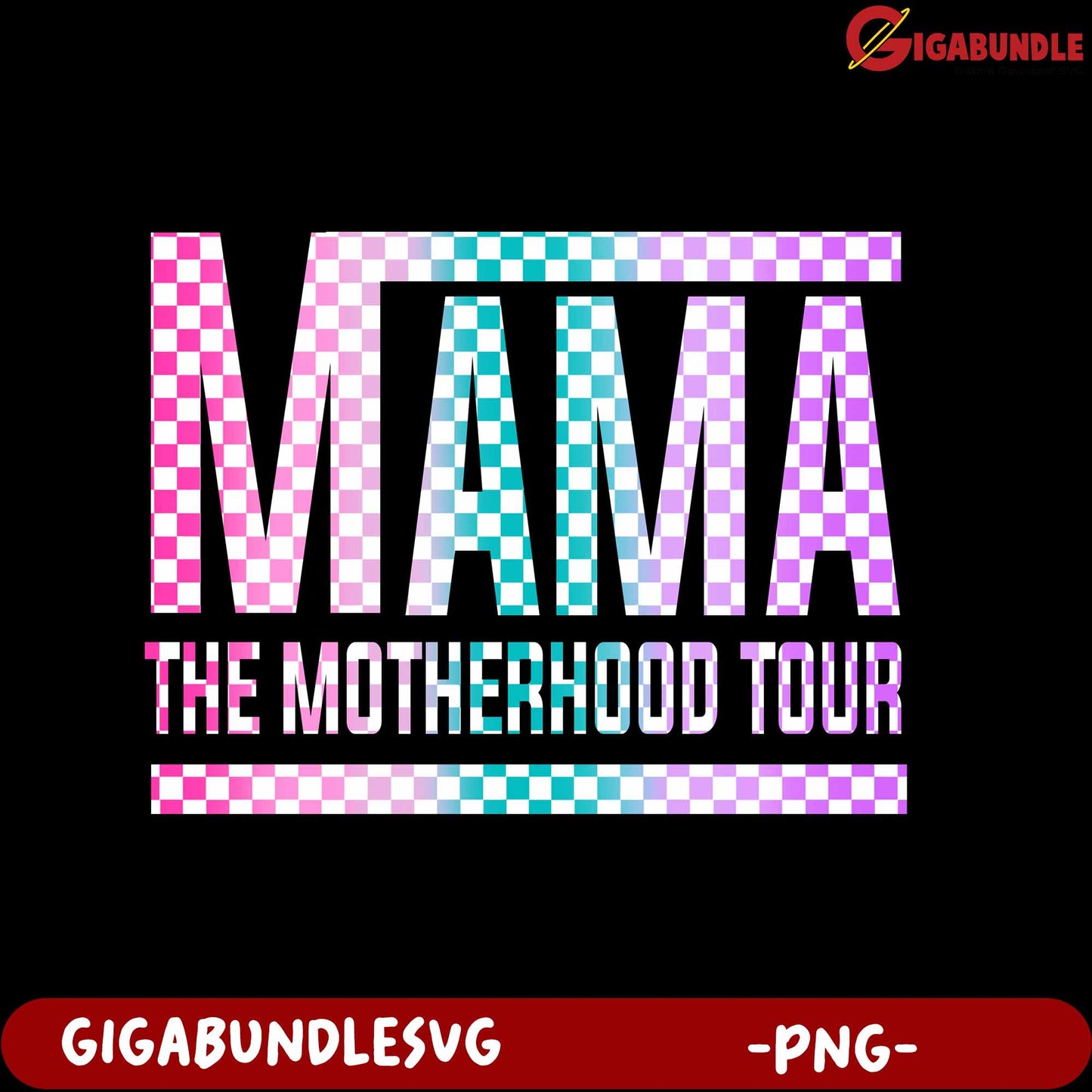 Mama The Motherhood Tour Graphic Art PNG Design for Moms
