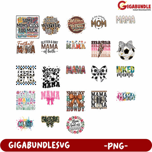 Mama Themed PNG Designs for Creative Projects and Crafts