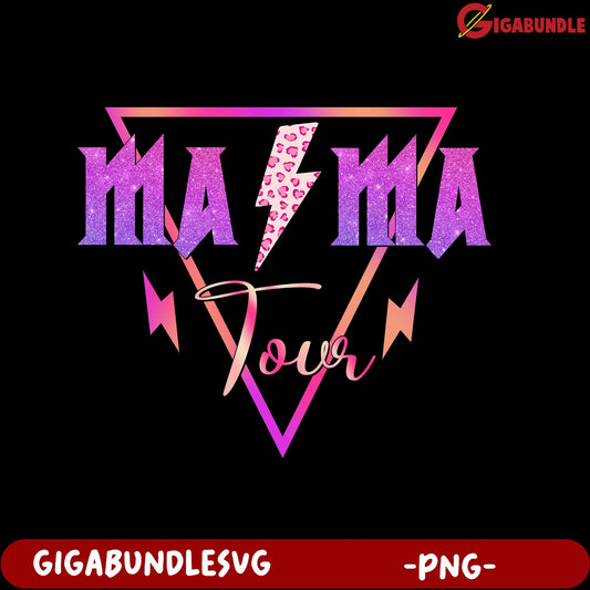 Mama Tour Graphic Design PNG for Events and Merchandise Use