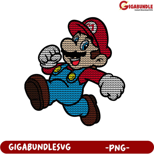 Mario Character PNG Art for Instant Download and Crafting