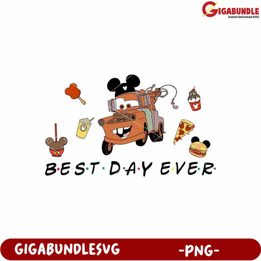 Mater best day ever png, disney cars mater png, mater quote png