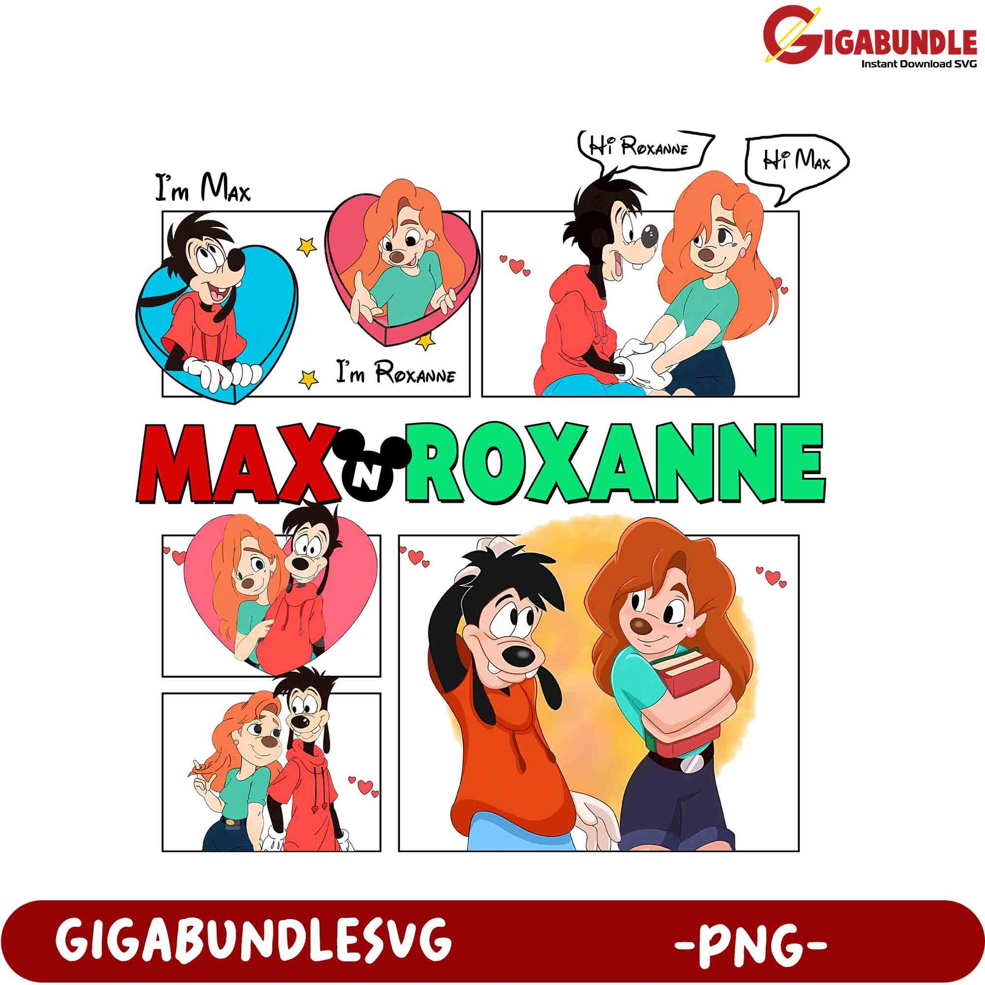 Max and Roxanne PNG Design for Fun Disney-inspired Crafts