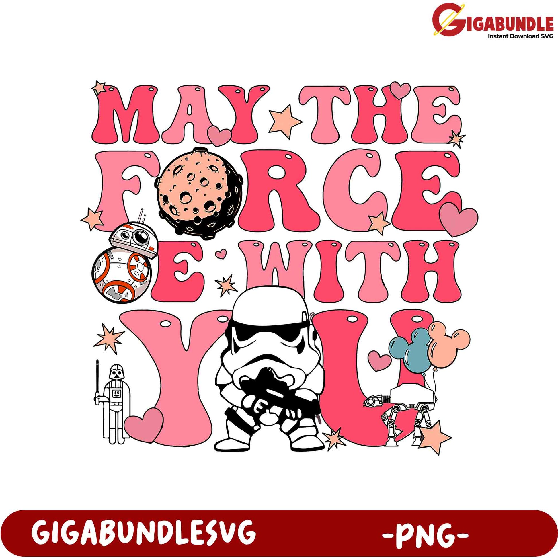 May the Force Be With You PNG Cute Star Wars Designs for Fans