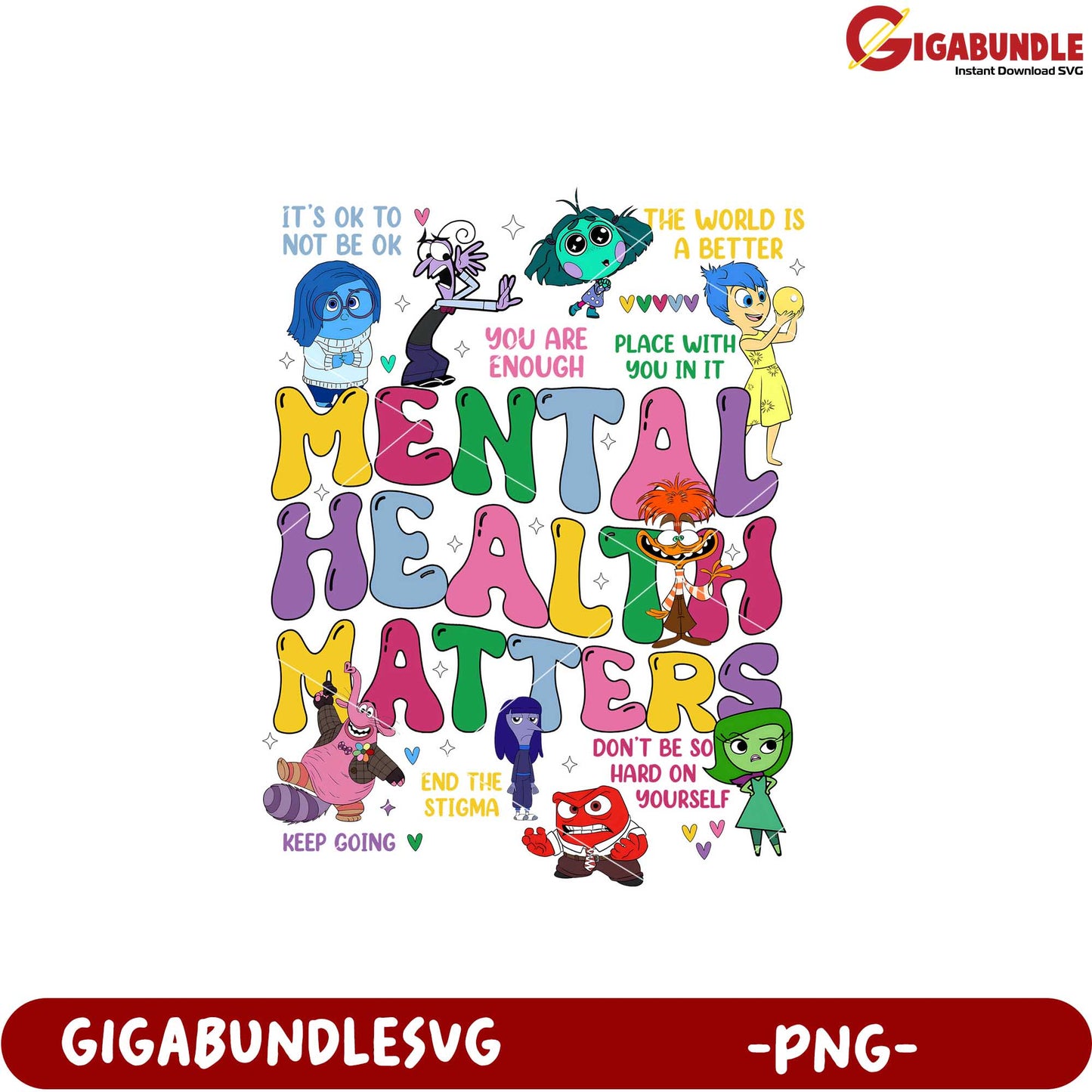 Mental Health Matters Inspirational PNG Art Print