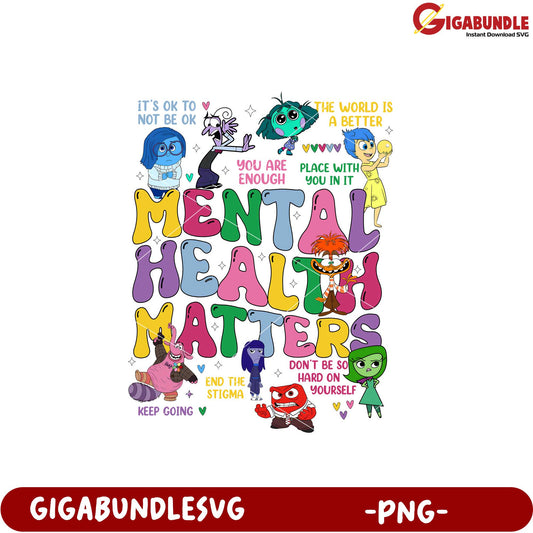 Mental Health Matters Inspirational PNG Art Print