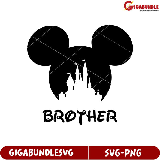 Mickey Mouse Brother Castle SVG Design for Creative Projects Download