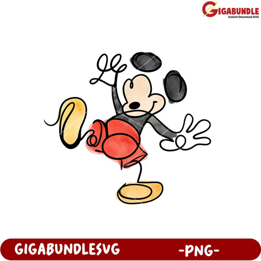 Mickey Mouse Cartoon Character PNG Clipart Design Image