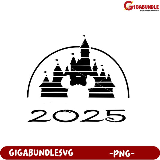 Mickey Mouse Castle Design for 2025 PNG Download