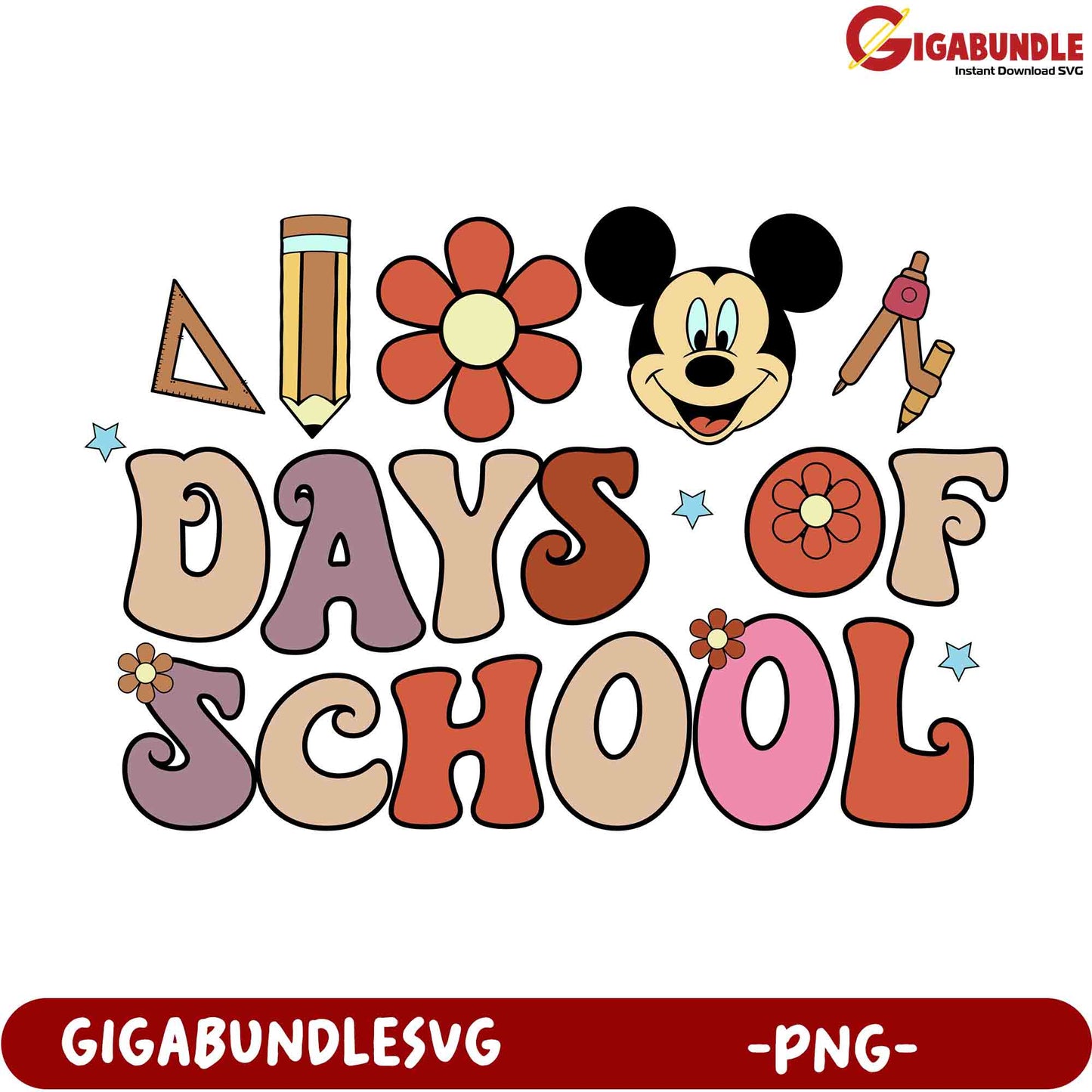 Mickey Mouse Days of School PNG