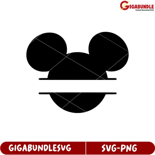 Mickey Mouse Inspired Black SVG Design for Creative Projects and Crafts