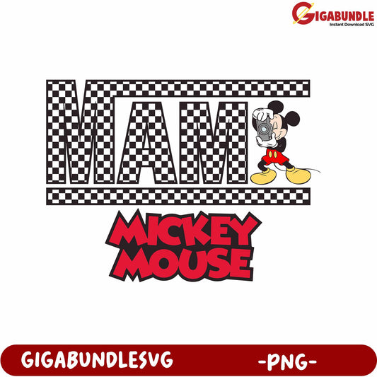 Mickey Mouse Photography Design in PNG Format for Crafts