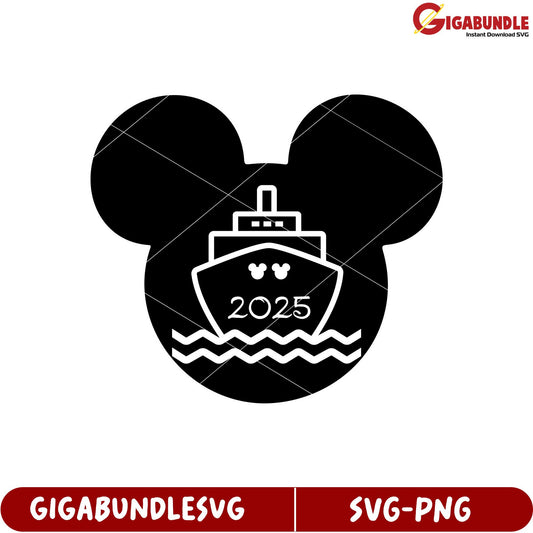 Mickey Mouse Ship Design 2025 SVG for Creative Projects and Crafts