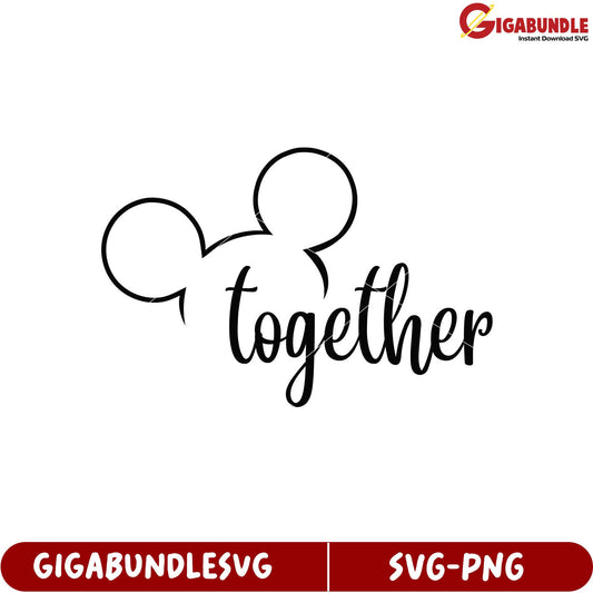 Mickey Mouse Together SVG Design for Creative Projects and Crafts