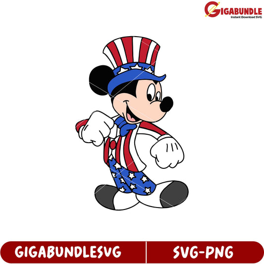 Mickey Mouse Uncle Sam SVG Download for Patriotic Celebrations Design