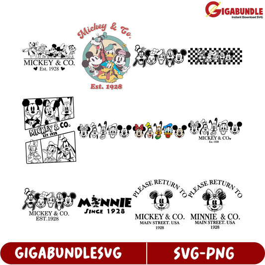 Mickey & Co. SVG Bundle Instant Download Iconic Designs