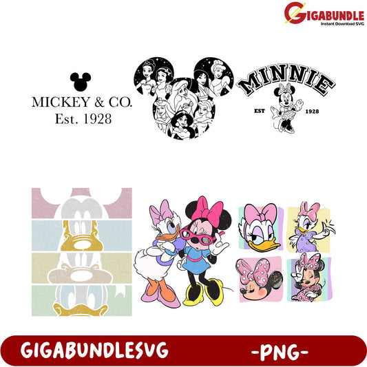 Mickey & Minnie Disney PNG Bundle – Fun Character Designs