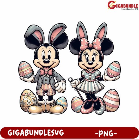 Mickey and Minnie Easter PNG Clipart for Fun Celebrations