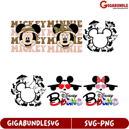 Mickey and Minnie SVG Bundle  Instant Download Pack for Crafters