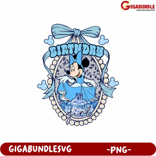 Mickey gril picture frame png, disney photo frame png, cute mickey png