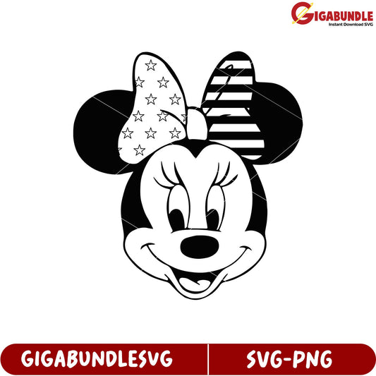 Minnie Mouse Cartoon Character SVG Design for Creative Projects