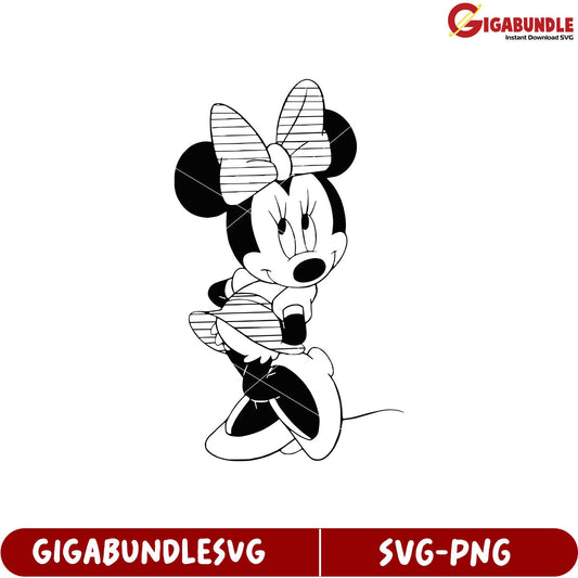 Minnie Mouse Cute Character SVG File for Creative Projects and Crafts