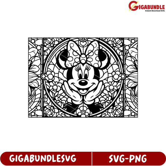 Minnie Mouse Floral SVG Design for Crafts and DIY Projects Download