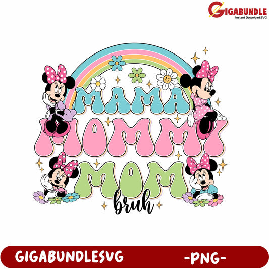 Minnie Mouse Mom Design PNG for Mother's Day Gifts