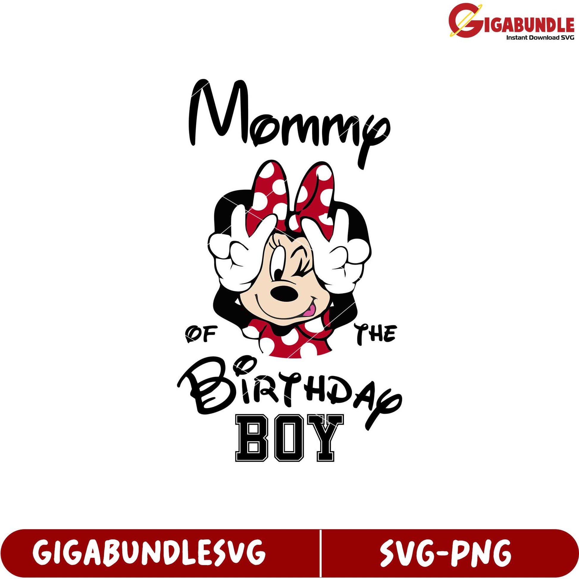Minnie Mouse Mommy T-Shirt Design for Birthday Celebration SVG File
