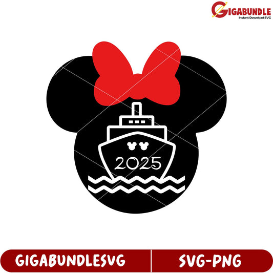 Minnie Mouse Ship Design 2025 SVG File for Crafting and Print
