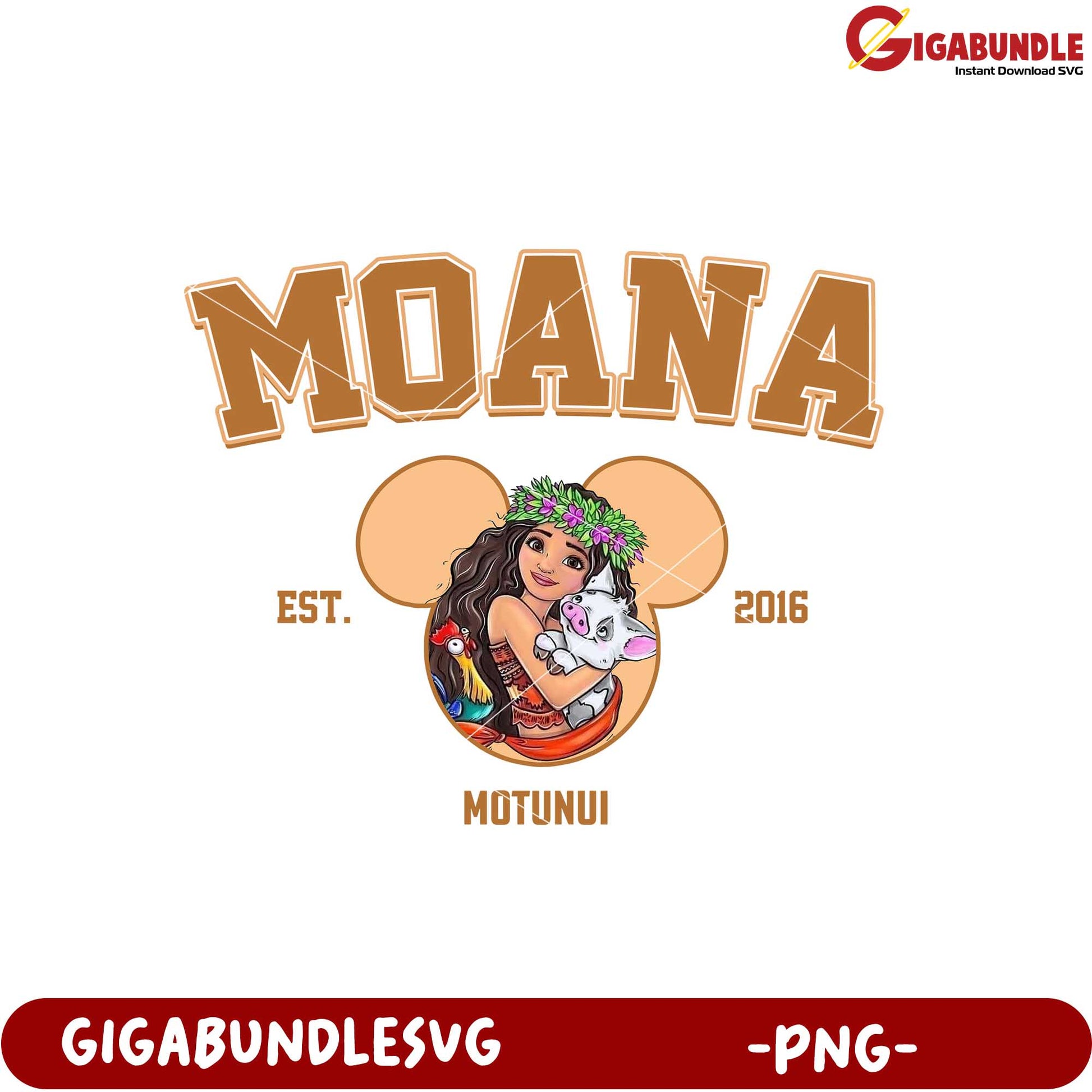 Moana Character Design PNG Product for Fans and Crafters