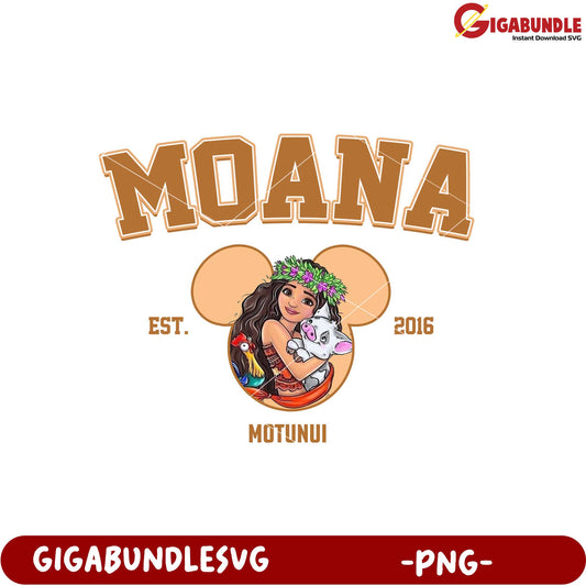 Moana Character Design PNG Product for Fans and Crafters