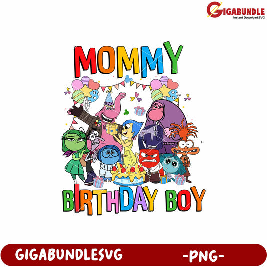 Mommy inside out birthday png, inside out disney png, birthday mommy png