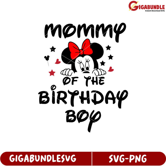 Mommy of the Birthday Boy SVG Graphic for Celebrations and Events