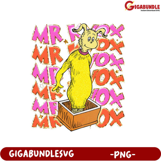 Mr. Fox Character PNG - Fun and Colorful Digital Download Art