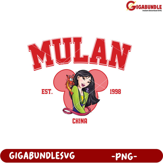 Mulan Character Art Downloadable PNG Design for Crafts