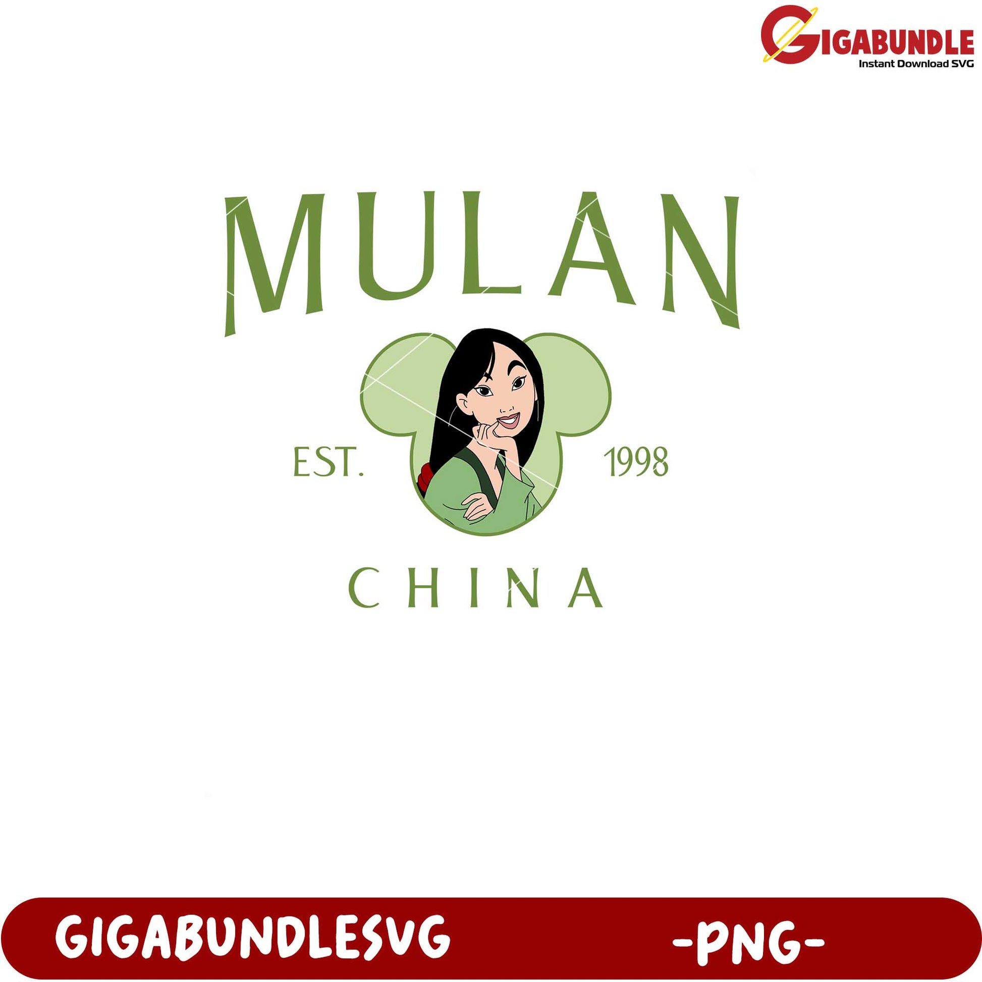 Mulan Character Design PNG Product for Decorative Use