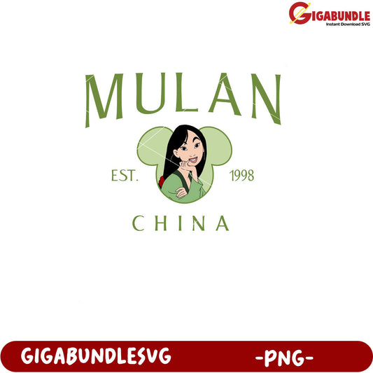 Mulan Character Design PNG Product for Decorative Use