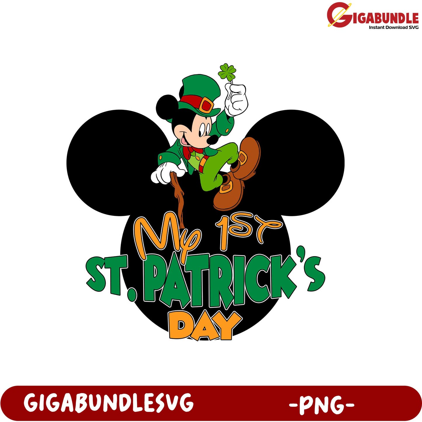 My 1st St. Patrick's Day Mickey Mouse PNG