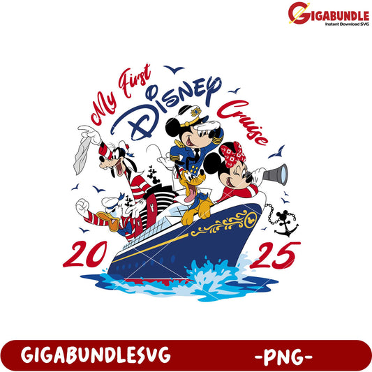 My First Disney Cruise Adventure 2025 PNG Design