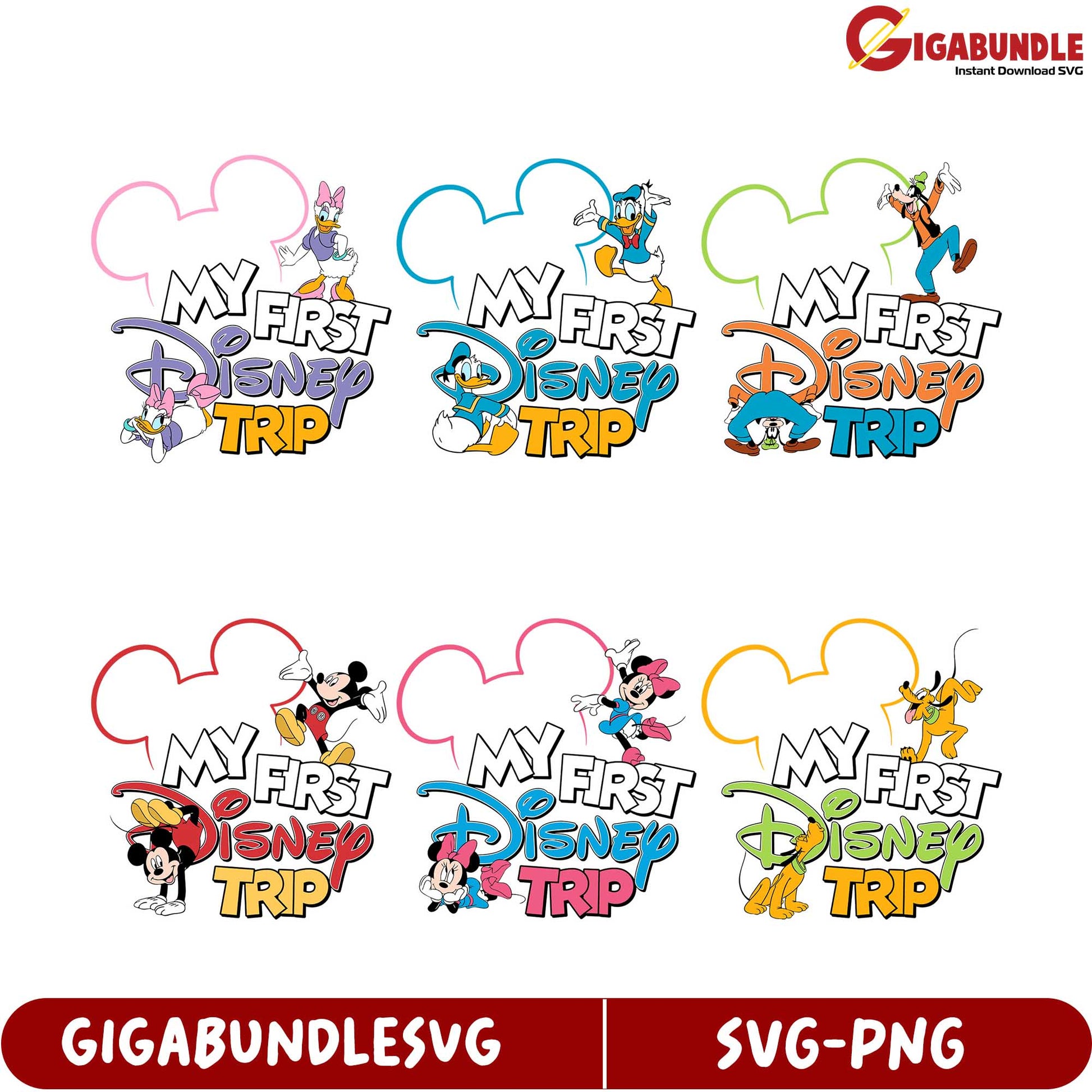 My First Disney Trip SVG Bundle  Fun & Colorful Designs