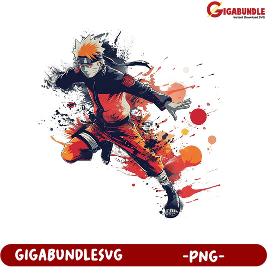 Naruto Action Character Art PNG Download for Fans and Collectors