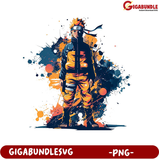 Naruto Character Art PNG Design for Downloadable Projects