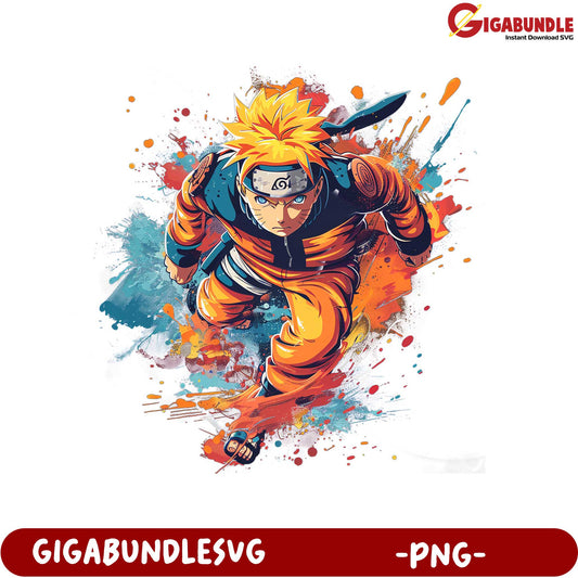 Naruto Character Art PNG for Print and Digital Use Downloadable