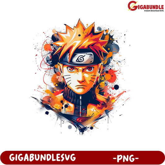 Naruto Character PNG Illustration for Art and Merchandise Use