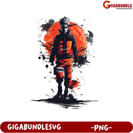 Naruto Inspired Character Art PNG Downloadable Product Image