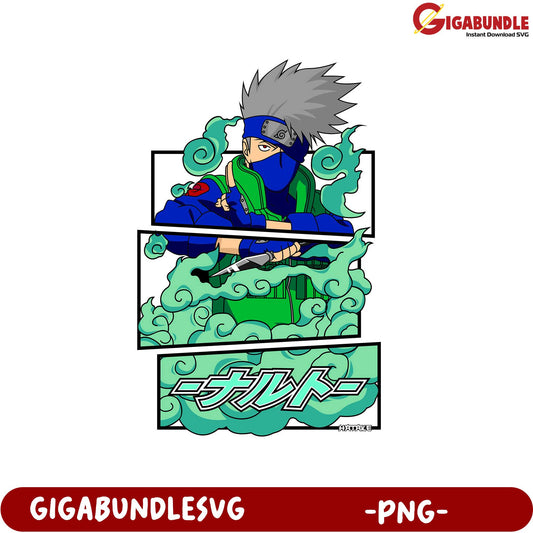 Naruto Ninja Character PNG Art for Instant Download SVG Files