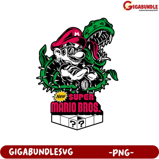 New Super Mario Bros PNG Product featuring Iconic Character Design